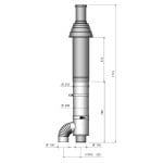 Burgerhout Dakdoorvoer Aluminium 130-130 HR 130/200