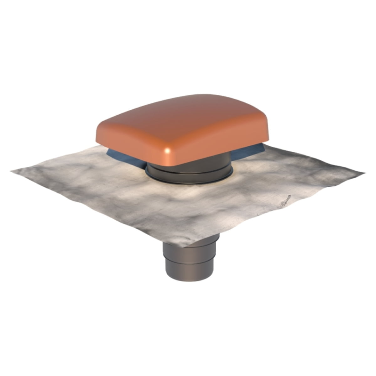 RVT 200 Ontluchtingspan Universeel terracotta lood-blank