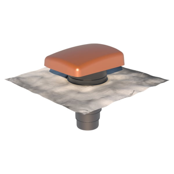 RVT 200 Ontluchtingspan Universeel terracotta lood-blank